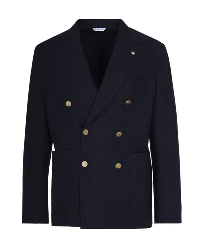 Manuel Ritz Blazer Doppiopetto Blu In Blue