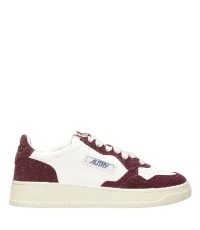 Autry Two-tone Leather Medalist Sneakers In Red