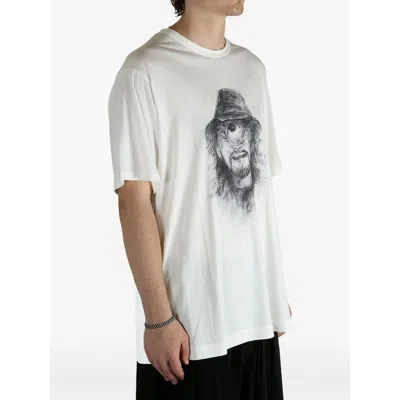 Yohji Yamamoto Sketch-print T-shirt In White