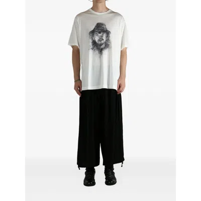 Yohji Yamamoto Sketch-print T-shirt In White