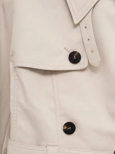Jacquemus Women Double-breasted Trench Coat With Belt In White