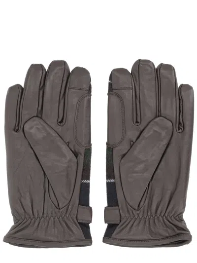 Barbour Gloves With Tartan Pattern