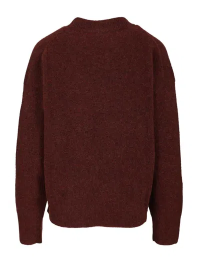Filippa K Heavy Crewneck Sweater Knitted In Soft Wool/yak Blend Knitwear Bordeaux In Burgundy