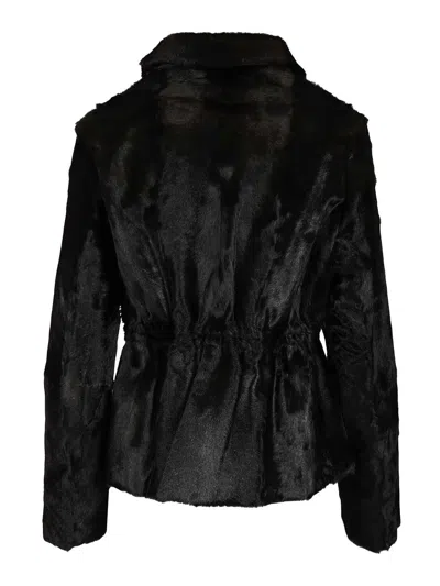 Numero Otto Kid Lamb Coats Black In Black