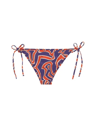 Pucci Vibrant Print Tie-side Bikini Bottom In Multi