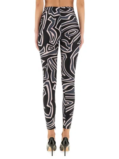 Pucci Labyrinth Print Leggings In Black