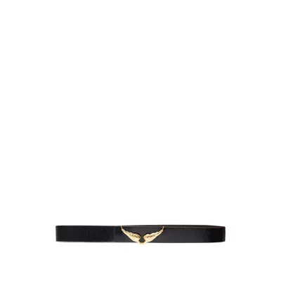 Zadig & Voltaire Leather Belts In Black