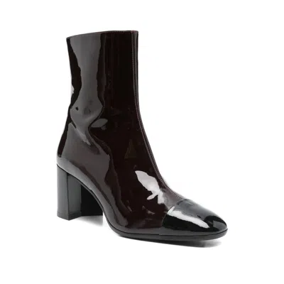 Carel Paris Esprit Patent Leather Ankle Boots In Black
