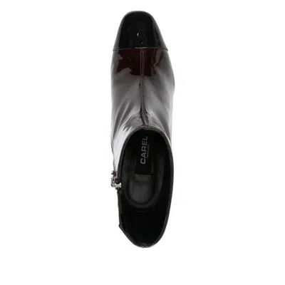 Carel Paris Esprit Patent Leather Ankle Boots In Black