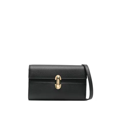 Savette Symmetry Mini Textured-leather Shoulder Bag In Black
