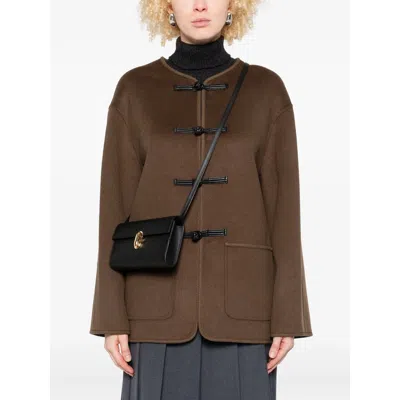 Savette Symmetry Mini Textured-leather Shoulder Bag In Black