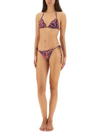 Pucci Maze Print Triangle Bikini Top In Multi