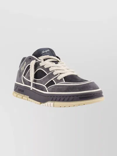 Axel Arigato Low-top Nubuck Sneakers With Contrasting Stitching In Blue