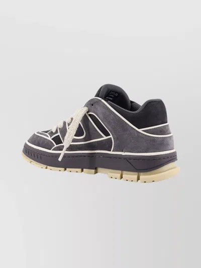 Axel Arigato Low-top Nubuck Sneakers With Contrasting Stitching In Blue