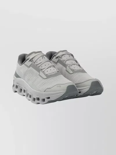 On Cloudmster Void Panelled Mesh-knit Sneakers In Gray