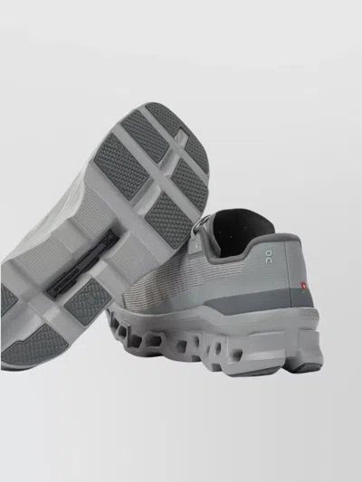 On Cloudmster Void Panelled Mesh-knit Sneakers In Gray