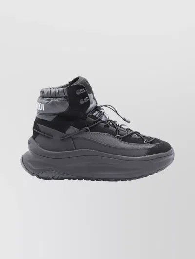 Moon Boot Black Moon247 Xlace Mid Sneakers In Gray