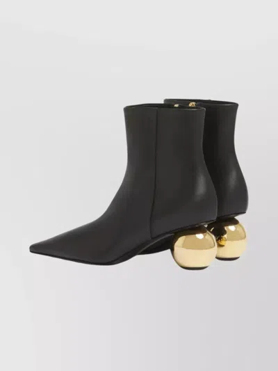 Marni Stylish Ankle Boots With Unique Heel Design In Black