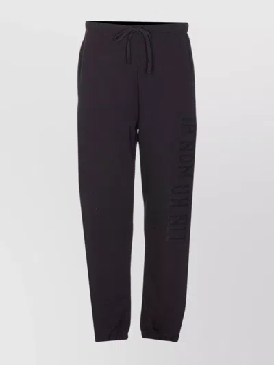 Ih Nom Uh Nit Comfortable Track Pants Elastic Waist In Black