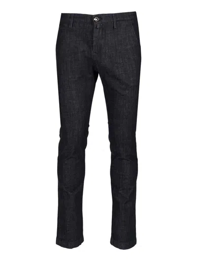 Jacob Cohen Pantalone Slim Fit Bobby R1 11 oz Blu Medio Trousers Blue In Black