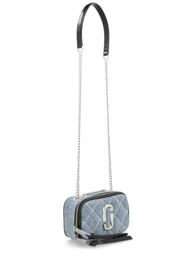 Marc Jacobs Small Crossbody Bag The Snapshot In Quilted Denim In Blue