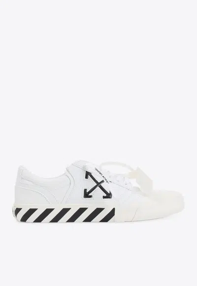 Off-white Low-top Sneakers With Graphic Arrow Detailing In White