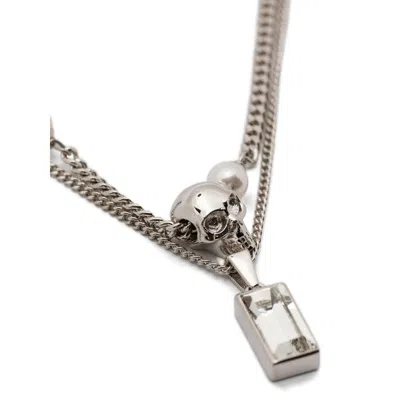 Alexander Mcqueen Silver Bracelets Men In Metallic