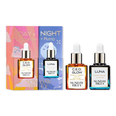 Sunday Riley Day + Night Brighten + Plump Gift Set In Multi
