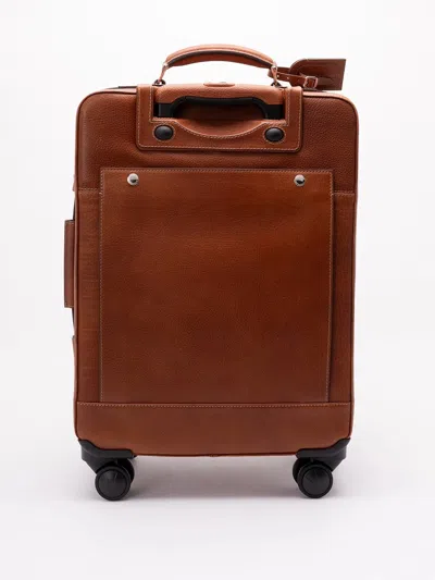 Brunello Cucinelli Leather Suitcase In Brown
