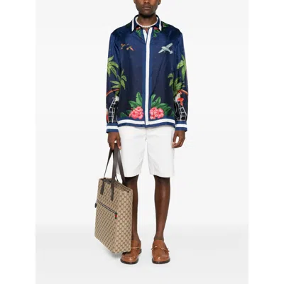 Casablanca Classic Long Sleeve Shirt In Blue