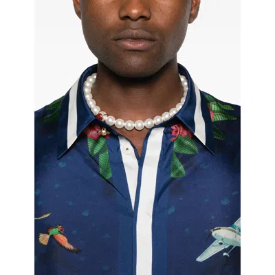 Casablanca Classic Long Sleeve Shirt In Blue