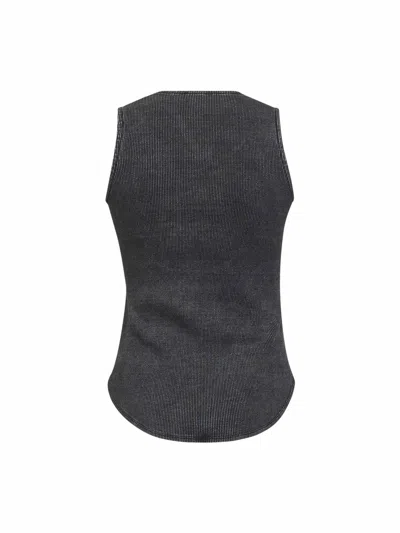 Diesel Denim Top With A Used Effect In Black