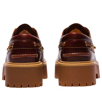 Timberland Stone Street Leather Platform Loafers In Brown