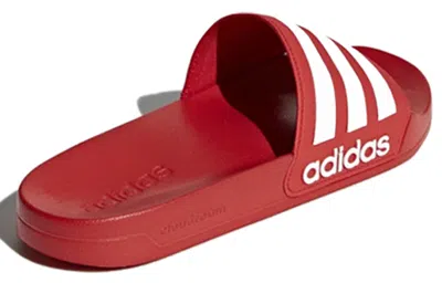 Adidas Originals Adidas Adilette Cloudfoam Slides 'scarlet' In Red