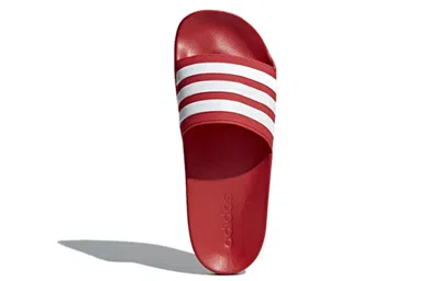 Adidas Originals Adidas Adilette Cloudfoam Slides 'scarlet' In Red
