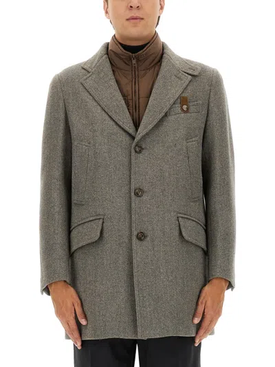 Fay "driving" Coat In Gray