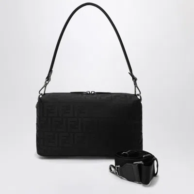 Fendi Men Lui Nylon Messenger Bag In Black