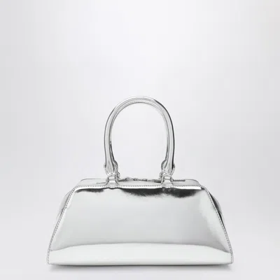 Givenchy Small Antigona East-west Laminated Leather Handbag In Silver