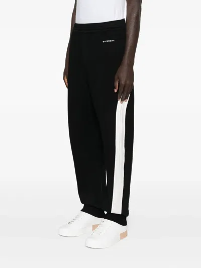 Givenchy Mens Black Open Seam Contrast Cotton-jersey Jogging Bottoms Xl