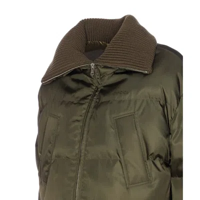 Gucci Cropped Bomber Jacket Drawstring Hem In Green