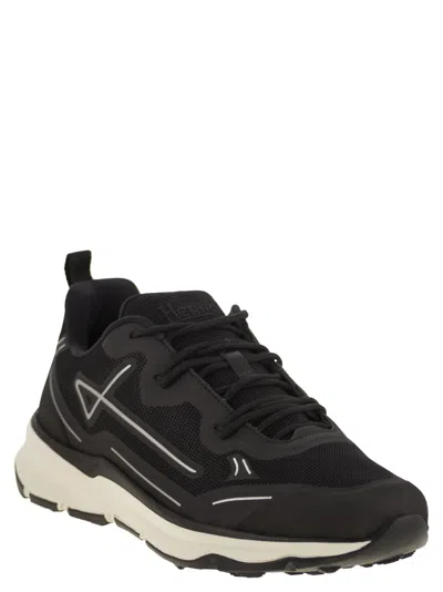 Herno Men Nylon Trainers With Rubberised Details In Black
