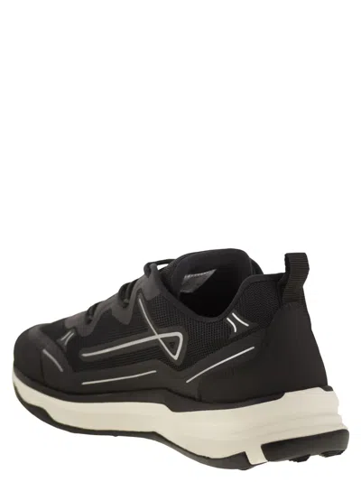 Herno Men Nylon Trainers With Rubberised Details In Black