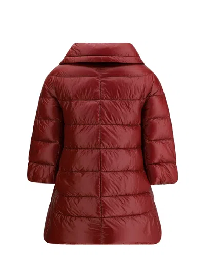 Herno Cleofe High Neck Crop-sleeved Coat In Multi