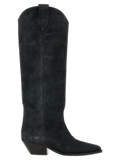 Isabel Marant Denvee Suede Leather Boots In Animal Print