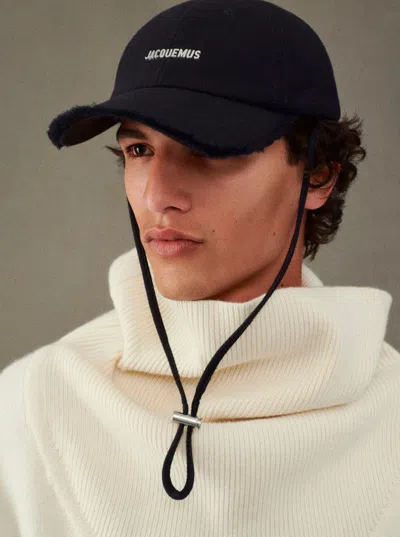 Jacquemus The Artichaut Frayed-edge Cap In Blue