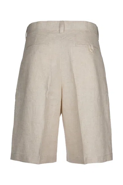 Jacquemus Linen Bermuda-shorts In Neutral