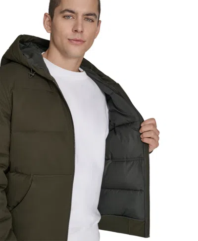 Levi's Men's Quilted Bomber With Hood Jacket In Green