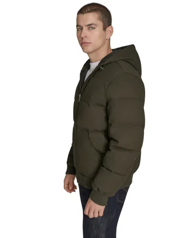 Levi's Men's Quilted Bomber With Hood Jacket In Green