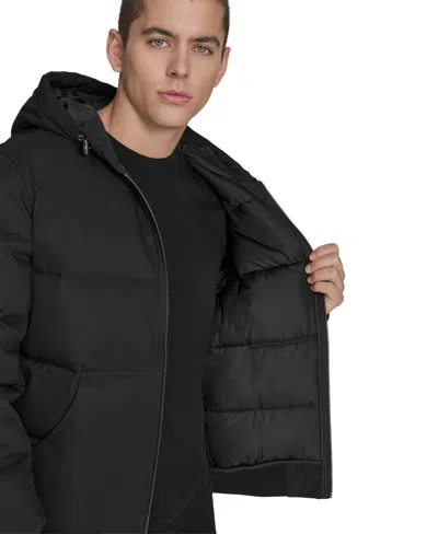 Levi's Men's Quilted Bomber With Hood Jacket In Black