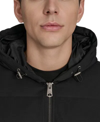 Levi's Men's Quilted Bomber With Hood Jacket In Black